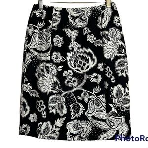 Vintage Dana Buchman 100% Silk Faux Wrap Skirt Size 8